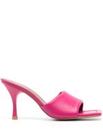 ALOHAS mules en cuir Puffy à bout ouvert - Rose - thumbnail