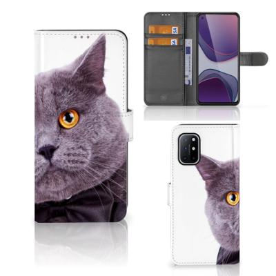 OnePlus 8T | Telefoonhoesje | Met pasjeshouder | Kat