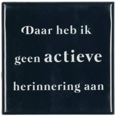 Tegeltje actieve green 10x10x1 cm - Daan kromhout design