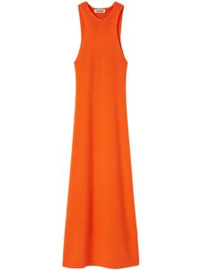 Jil Sander robe en maille à design nervurée - Orange