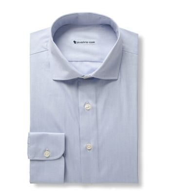 MANESTRA - Pinpoint overhemd uni bleu blauw - KIWI 3