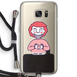 Hartje: Samsung Galaxy S7 Transparant Hoesje met koord