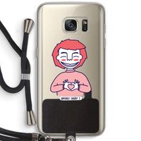 Hartje: Samsung Galaxy S7 Transparant Hoesje met koord