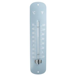 Esschert design thermometer - voor binnen en buiten - ijsblauw - 30 x 7 cm - Celsius/fahrenheit