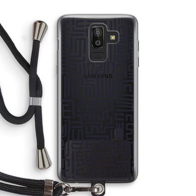 Moroccan Print: Samsung Galaxy J8 (2018) Transparant Hoesje met koord