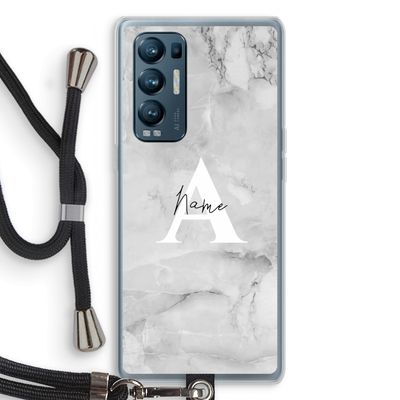 Ivory Marble: Oppo Find X3 Neo Transparant Hoesje met koord