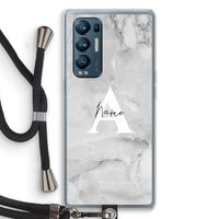 Ivory Marble: Oppo Find X3 Neo Transparant Hoesje met koord
