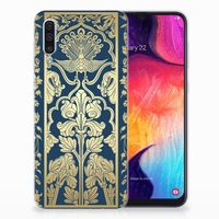 Samsung Galaxy A50 TPU Case Beige Flowers - thumbnail