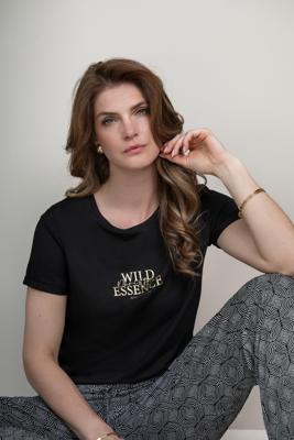 Elvira Casuals T-shirt Wild Essence E2 26-065 T-shirt Korte Mouw 4 Black