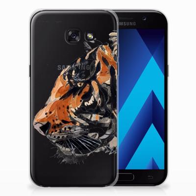 Smartphone hoesje Samsung Galaxy A5 2017 Watercolor Tiger