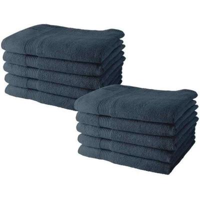Set van 10 TODAY handdoeken 50x90 cm 100% Katoen - Denim