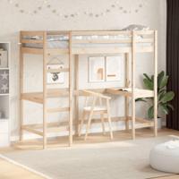 Hoogslaper met bureau massief grenenhout 75x190 cm