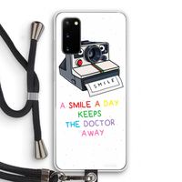 Smile: Samsung Galaxy S20 Transparant Hoesje met koord