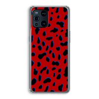 Red Leopard: Oppo Find X3 Pro Transparant Hoesje