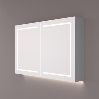 Spiegelkast Hipp Design SPK 62000 Rechthoek Met Verlichting Incl. Spiegelverwarming en Stopcontact (Alle Maten)