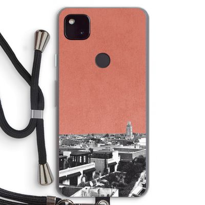 Marrakech Skyline : Pixel 4a 5G Transparant Hoesje met koord