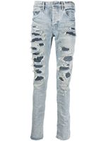 Purple Brand jean slim à effet usé - Bleu