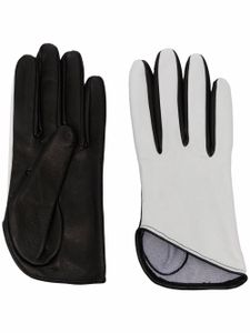 Manokhi gants bicolores en cuir - Noir