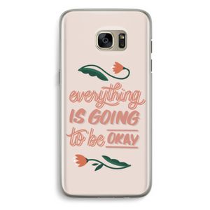 Optimistic flower girl: Samsung Galaxy S7 Edge Transparant Hoesje