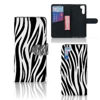 OPPO A91 | Reno3 | Telefoonhoesje | Met pasjeshouder | Zebra