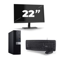 Dell OptiPlex 7070 SFF - Intel Core i5-9e Generatie - 8GB RAM - 256GB SSD - Windows 11 + 1x 22 inch Monitor