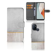 OnePlus Nord N100 | Book Style Case | Wood Concrete
