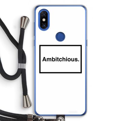 Ambitchious: Xiaomi Mi Mix 3 Transparant Hoesje met koord
