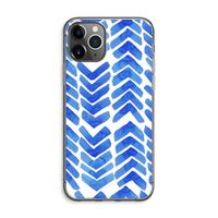 Blauwe pijlen: iPhone 11 Pro Max Transparant Hoesje