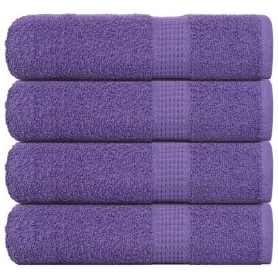 VidaXL Douchehanddoeken 4 st 70x140 cm 360 g/m² 100% katoen paars