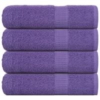 VidaXL Douchehanddoeken 4 st 70x140 cm 360 g/m² 100% katoen paars