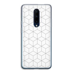 Zwart-witte kubussen: OnePlus 7 Pro Transparant Hoesje