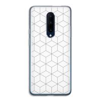 Zwart-witte kubussen: OnePlus 7 Pro Transparant Hoesje