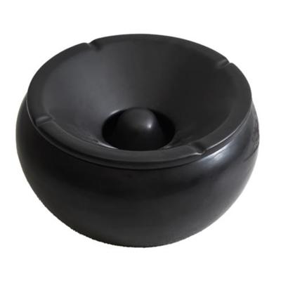 Home deco factory Asbak Marrakech - zwart - keramiek - D24 cm - sigaretten - tabak