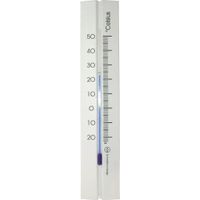 Thermometer binnen - beukenhout - 20 cm - wit   -