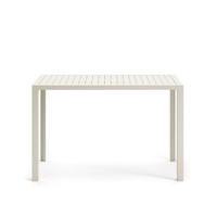 Kave Home - Culip hoge buitentafel in aluminium met witte afwerking