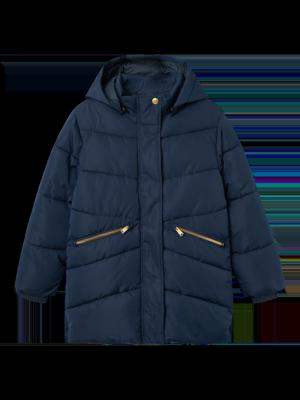 Name it winter winterjas meisjes - donker blauw - lang, puffer - NkfMemo