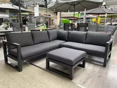 Vita Grosso loungeset hoekbank Zwart
