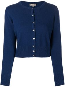 N.Peal cardigan boutonné en cachemire - Bleu