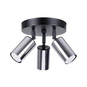 Plafondlamp WINX 3P zwart/chroom