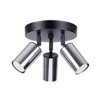 Plafondlamp WINX 3P zwart/chroom