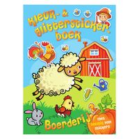 Mondikaarten Kleur& Glitter Stickerboek Boerderij - thumbnail
