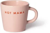 Vondels espressokop keramiek hot mama 5.5x7.5cm pink