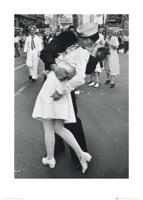 Kunstdruk Time Life - War Time Kiss 50x70cm