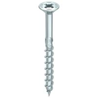 HECO TOPIX-plus schroeven - platkop verzinkt - 6x130/72 mm - PZ3 - deeldraad - 100 st