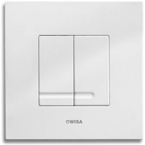 Wisa Delos Bedieningspaneel - vierkant - 16x16x1 - dualflush - staal - wit 8050414001