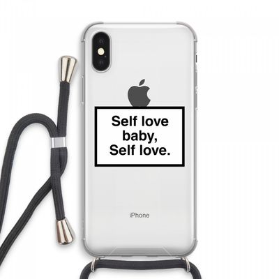 Self love: iPhone XS Max Transparant Hoesje met koord