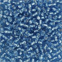 Creativ Company Rocailles, d 3 mm, afm 8/0, gatgrootte 0,6-1,0 mm, helder turquoise, 25 gr/ 1 doos