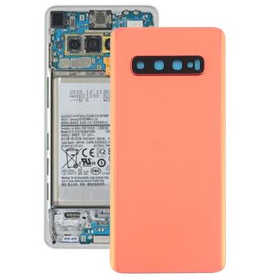 Batterij achtercover met camera lens voor Galaxy S10 (roze)