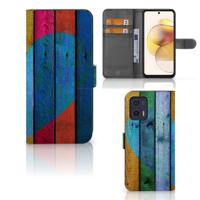 Motorola Moto G73 | Book Style Case | Wood Heart - Cadeau voor je Vriend