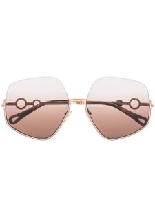 Chloé Eyewear lunettes de soleil Sofya à monture géométrique - Marron